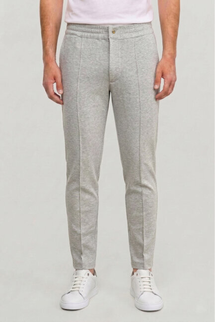 Gri Melanj Pamuklu Sweat Pantolon