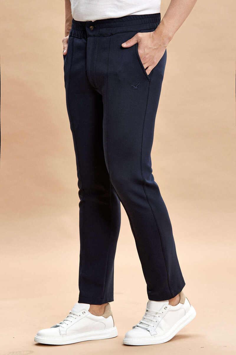 Lacivert Pamuklu Sweat Pantolon - 4