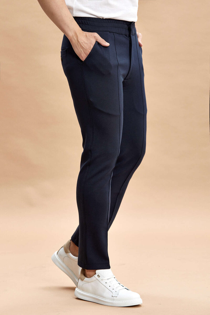 Lacivert Pamuklu Sweat Pantolon - 5