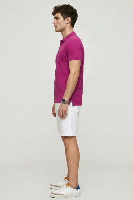 Purple 100% Cotton Polo T-shirt - 4