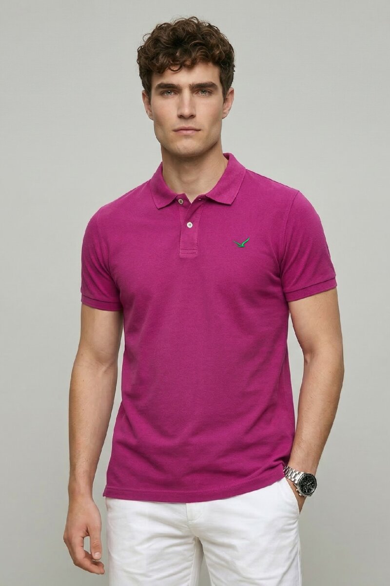 Purple 100% Cotton Polo T-shirt