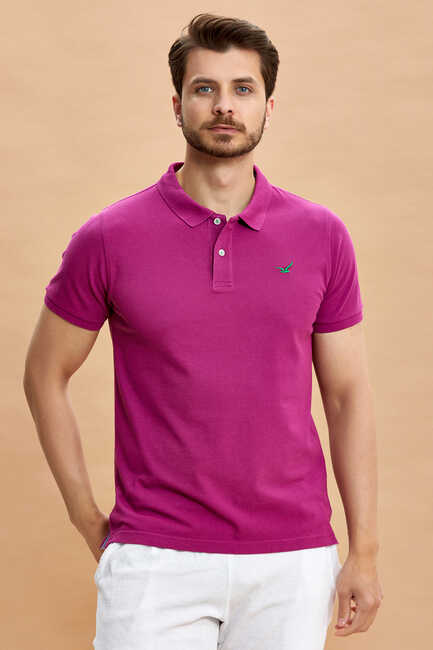 Purple 100% Cotton Polo T-shirt 