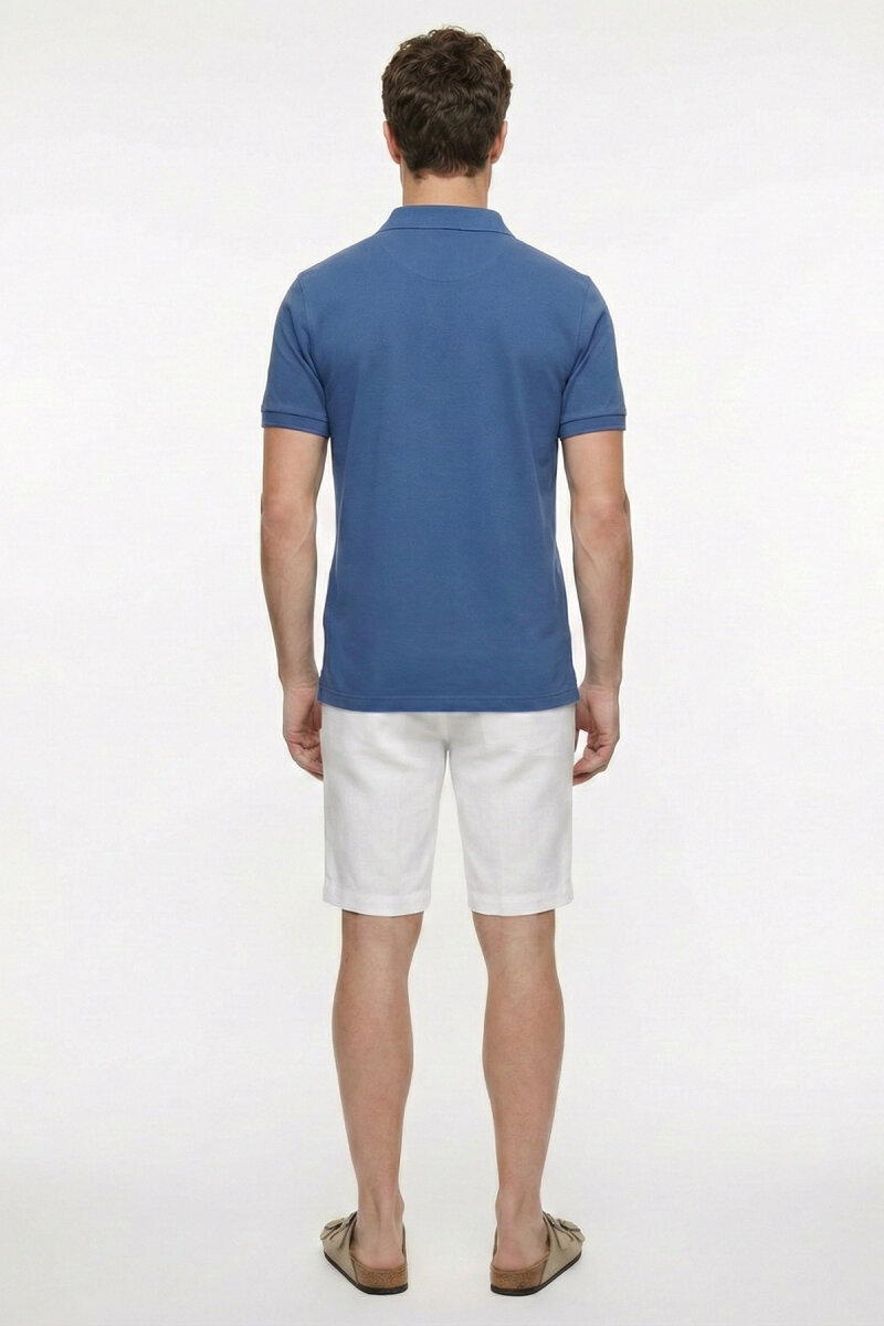 Indigo 100% Cotton Polo T-shirt - 6