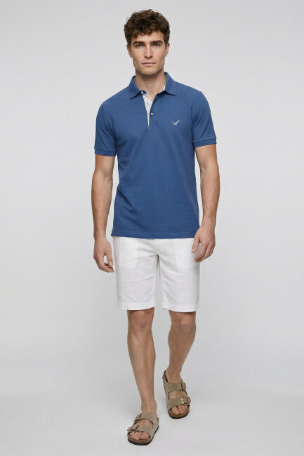 Indigo 100% Cotton Polo T-shirt - 5