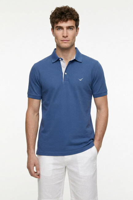 Indigo 100% Cotton Polo T-shirt 