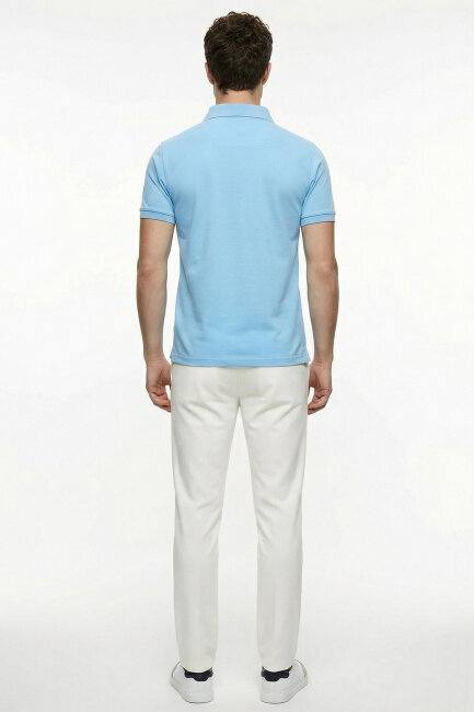 Blue 100% Cotton Polo T-shirt - 6