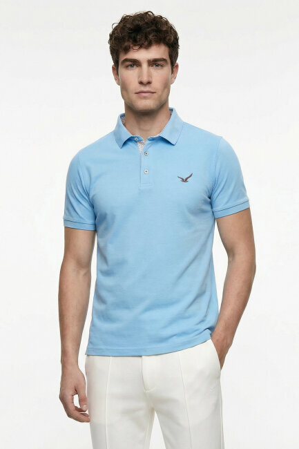 Blue 100% Cotton Polo T-shirt 