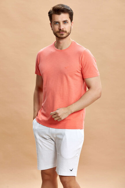 Coral 100% Cotton Basic T-shirt - 2