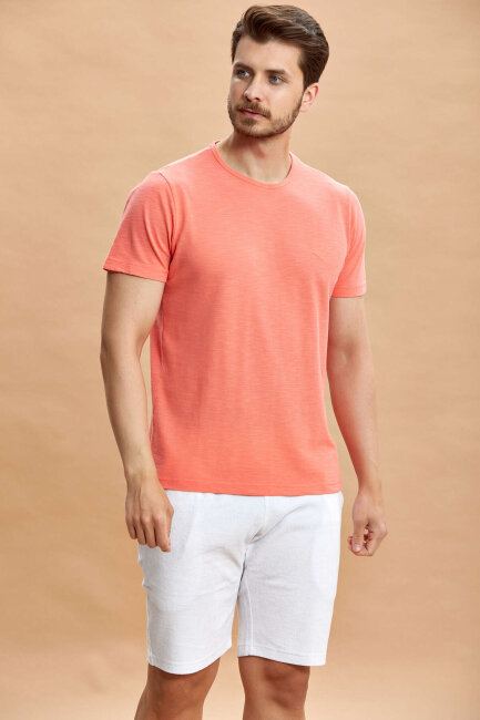 Coral 100% Cotton Basic T-shirt - 3