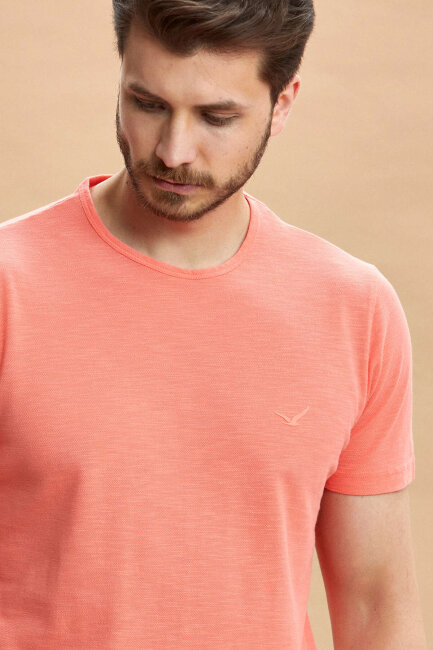 Coral 100% Cotton Basic T-shirt - 4