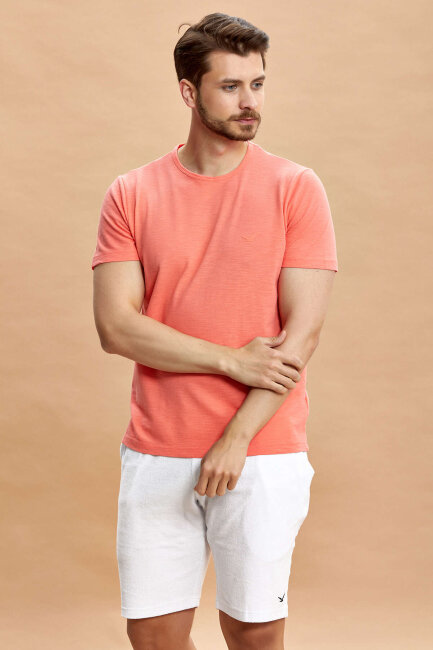 Coral 100% Cotton Basic T-shirt - 5