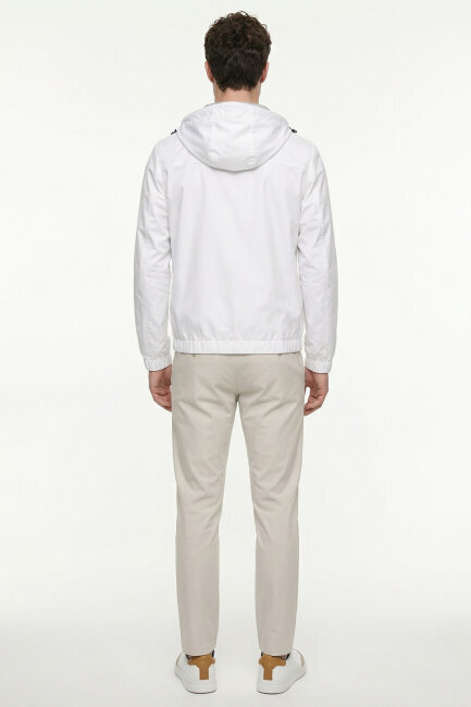 White Hooded Raincoat - 6