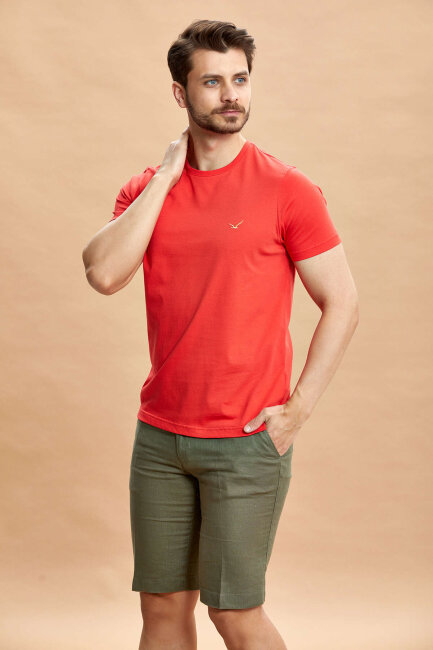 Red 100% Cotton T-shirt - 1