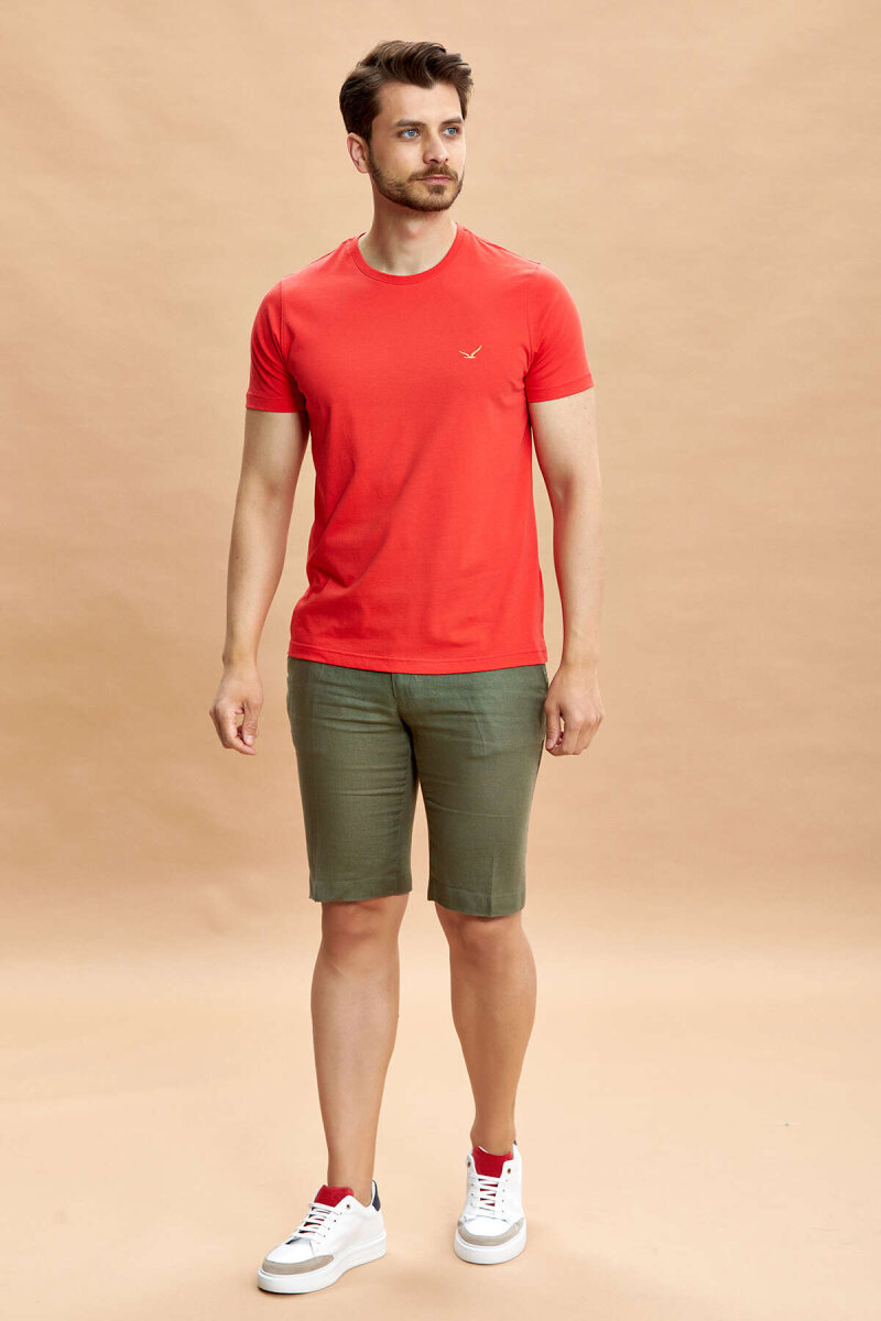 Red 100% Cotton T-shirt - 3