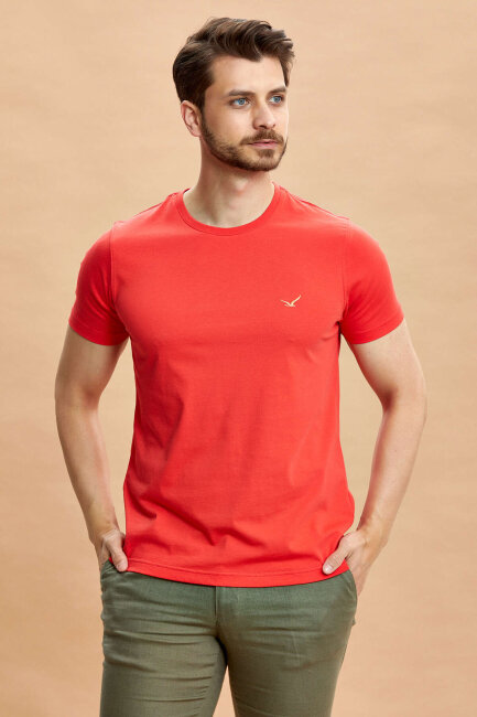 Red 100% Cotton T-shirt - 5