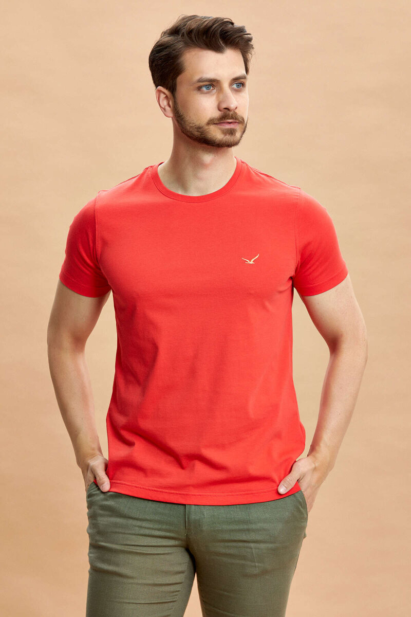 Red 100% Cotton T-shirt - 5