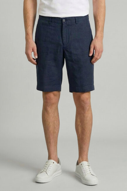 Lacivert %100 Keten Şort