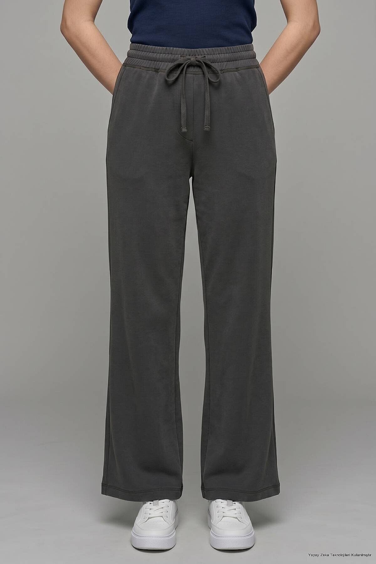 Kahverengi Yumuşak Dokulu Sweat Pantolon - 1