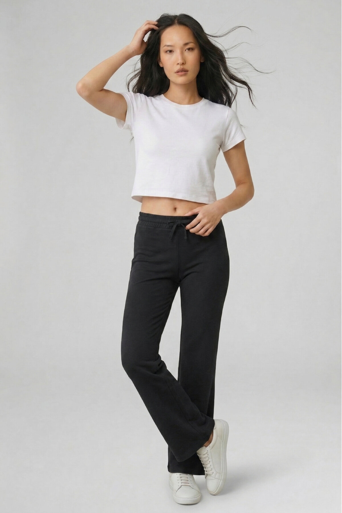 Siyah Yumuşak Dokulu Sweat Pantolon - 2