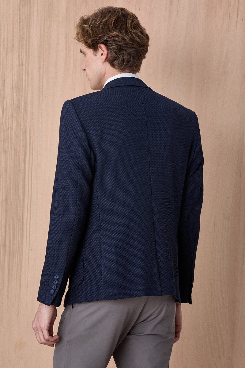 Lacivert Blazer Ceket - 5