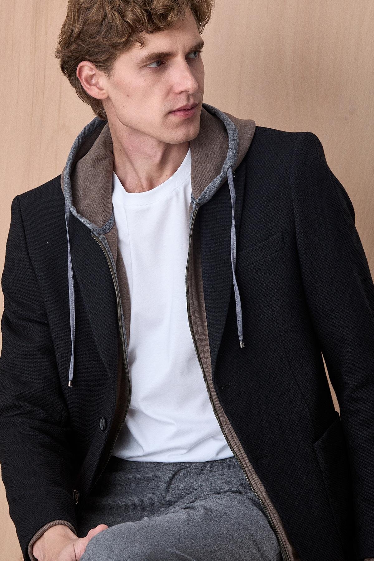 Siyah Blazer Ceket - 5