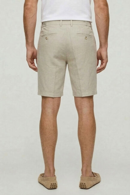 Bej Bermuda Şort - 5