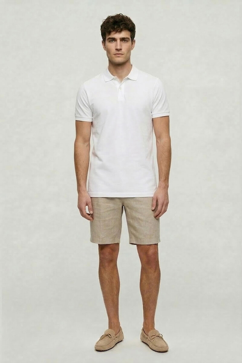 Bej Bermuda Şort (1)