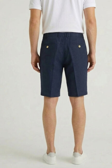 Lacivert Bermuda Şort - 5