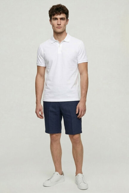 Lacivert Bermuda Şort - 2