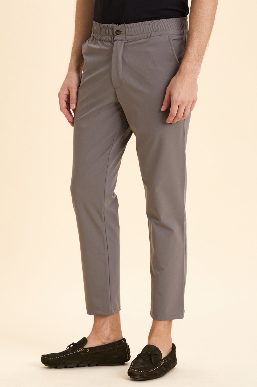 Dark Grey Casual Trousers - 4