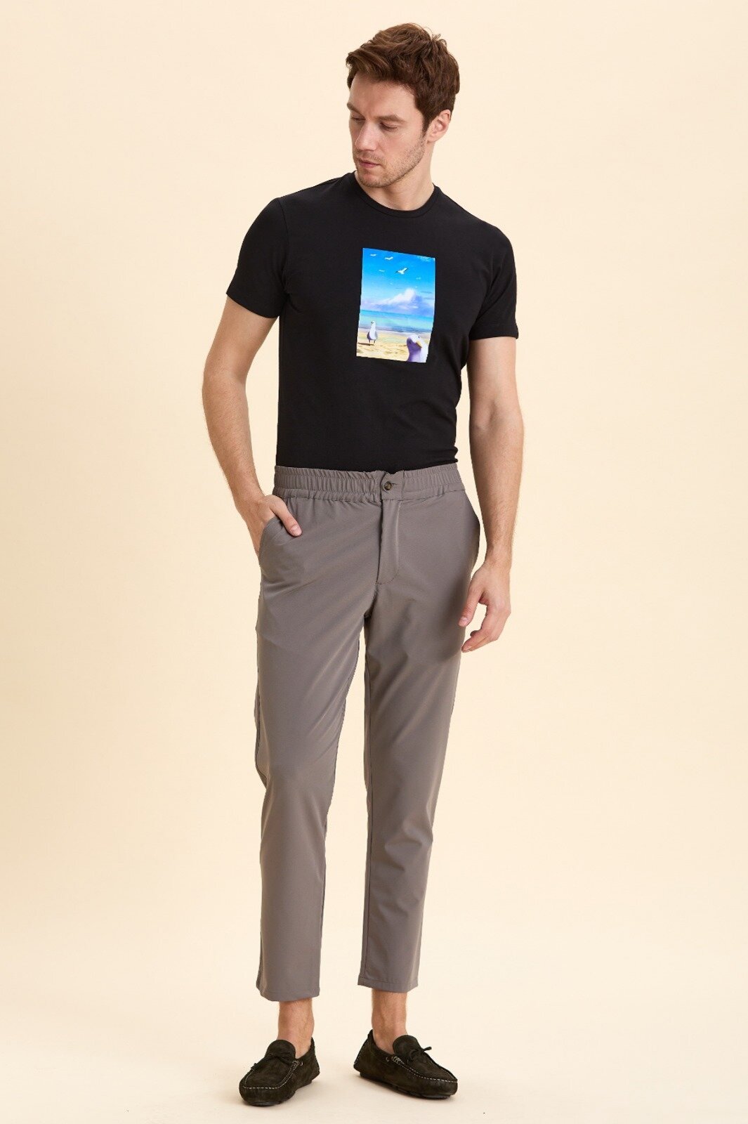 Dark Grey Casual Trousers - 5