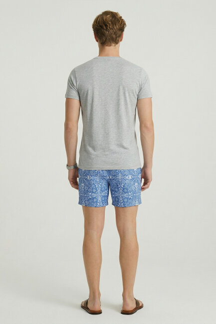 Grey Melange 100% Cotton Printed T-shirt - 6