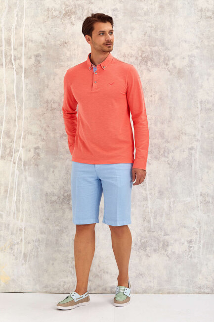 Coral 100% Cotton Long-Sleeve T-Shirt - 5