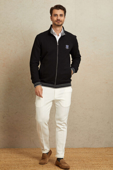 Siyah Pamuklu Sweatshirt - 3