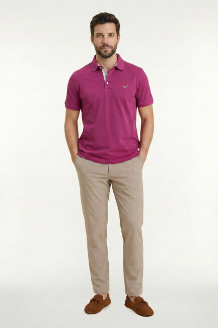 Purple 100% Cotton Polo T-shirt - 5