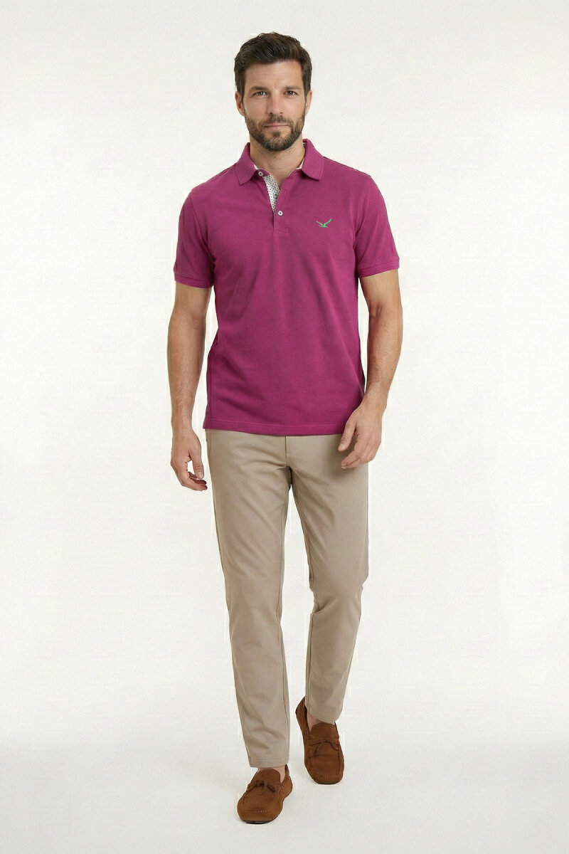 Purple 100% Cotton Polo T-shirt - 2