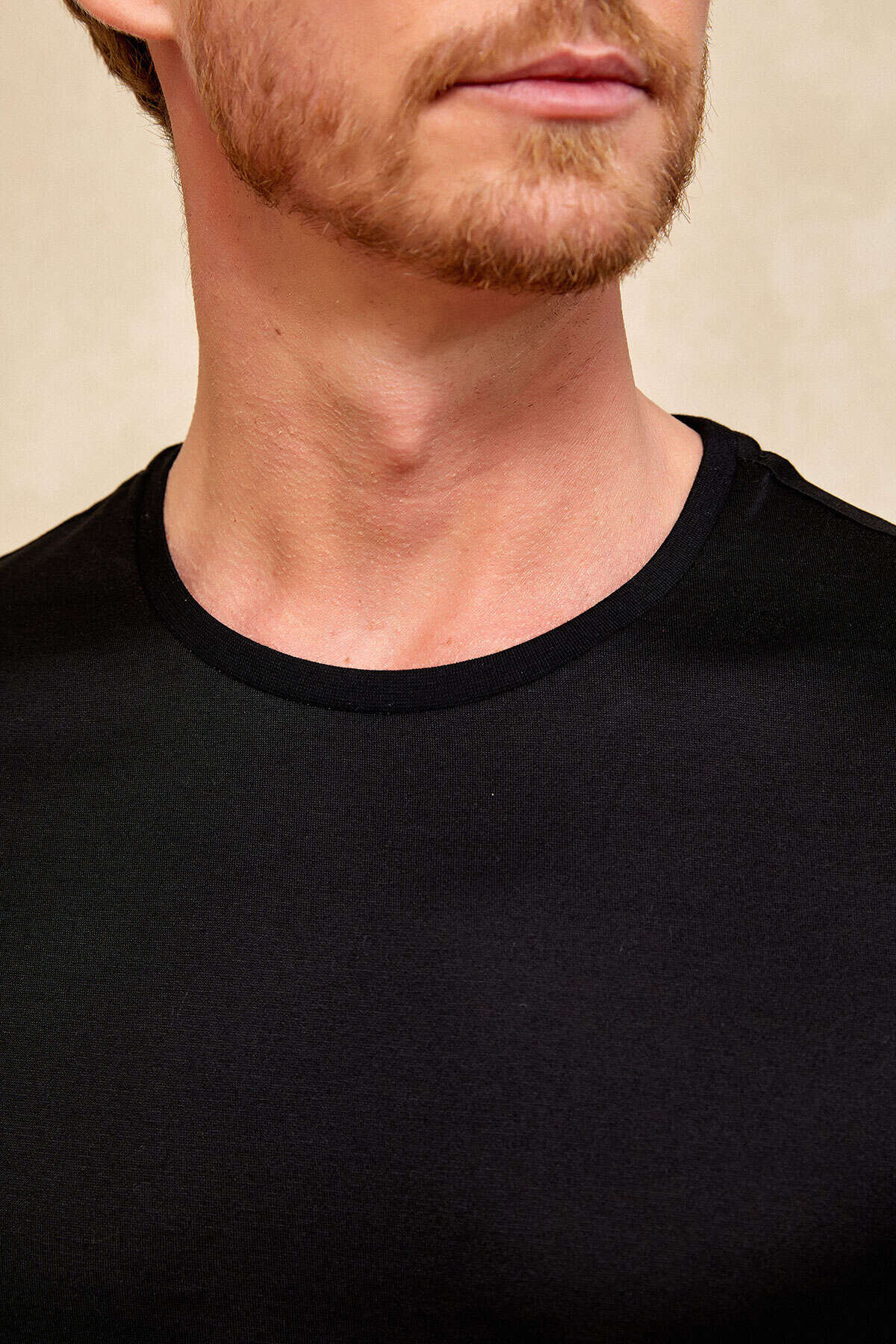 Black 100% Cotton Crew Neck T-shirt - 5