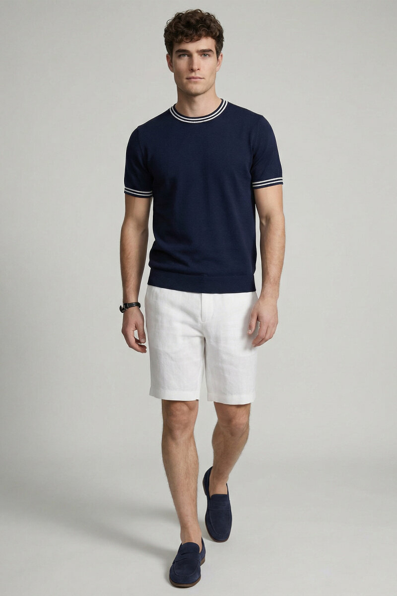 Navy Blue Crew Neck Sweater (1)