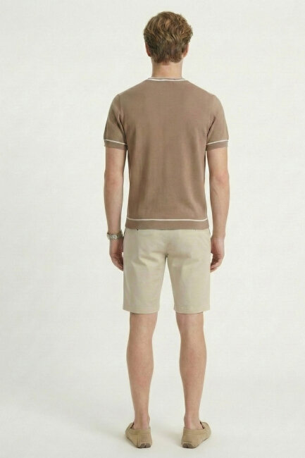 Beige Crew Neck Sweater - 6