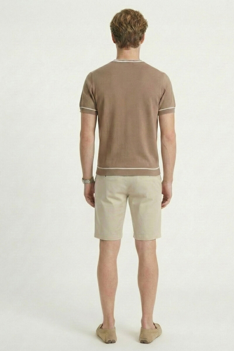 Beige Crew Neck Sweater - 6