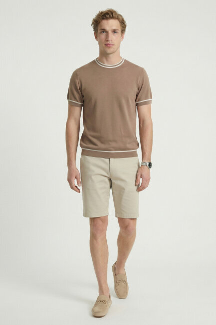 Beige Crew Neck Sweater - 5