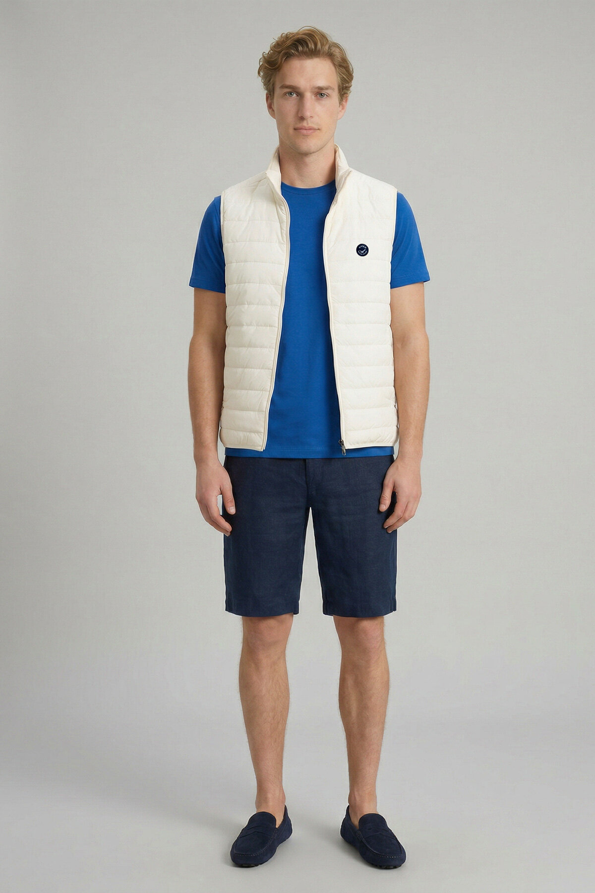 Light Beige Puffer Vest - 5