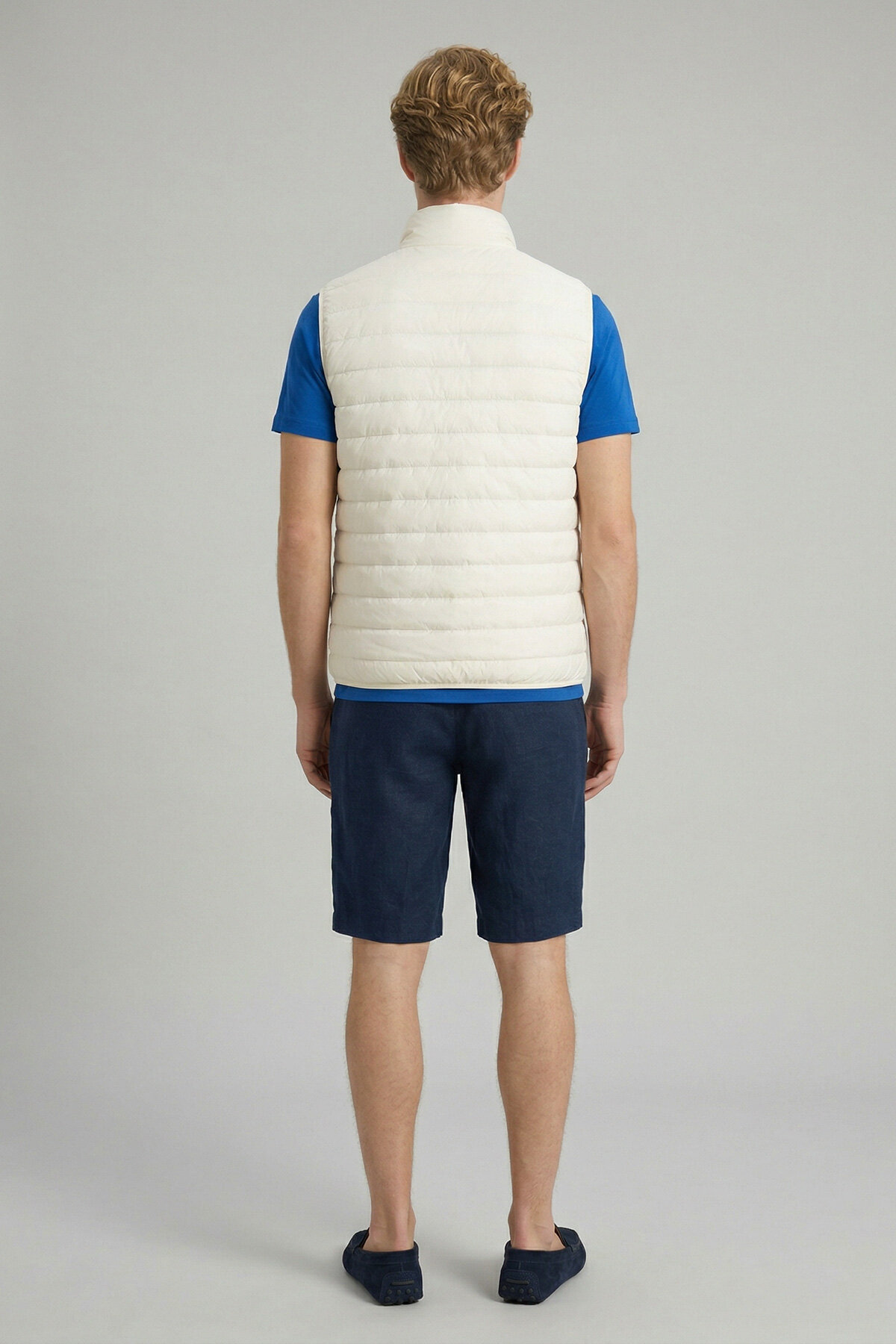 Light Beige Puffer Vest - 6