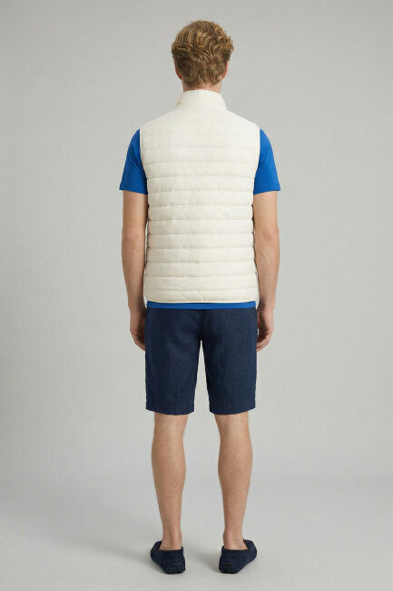 Light Beige Puffer Vest - 6