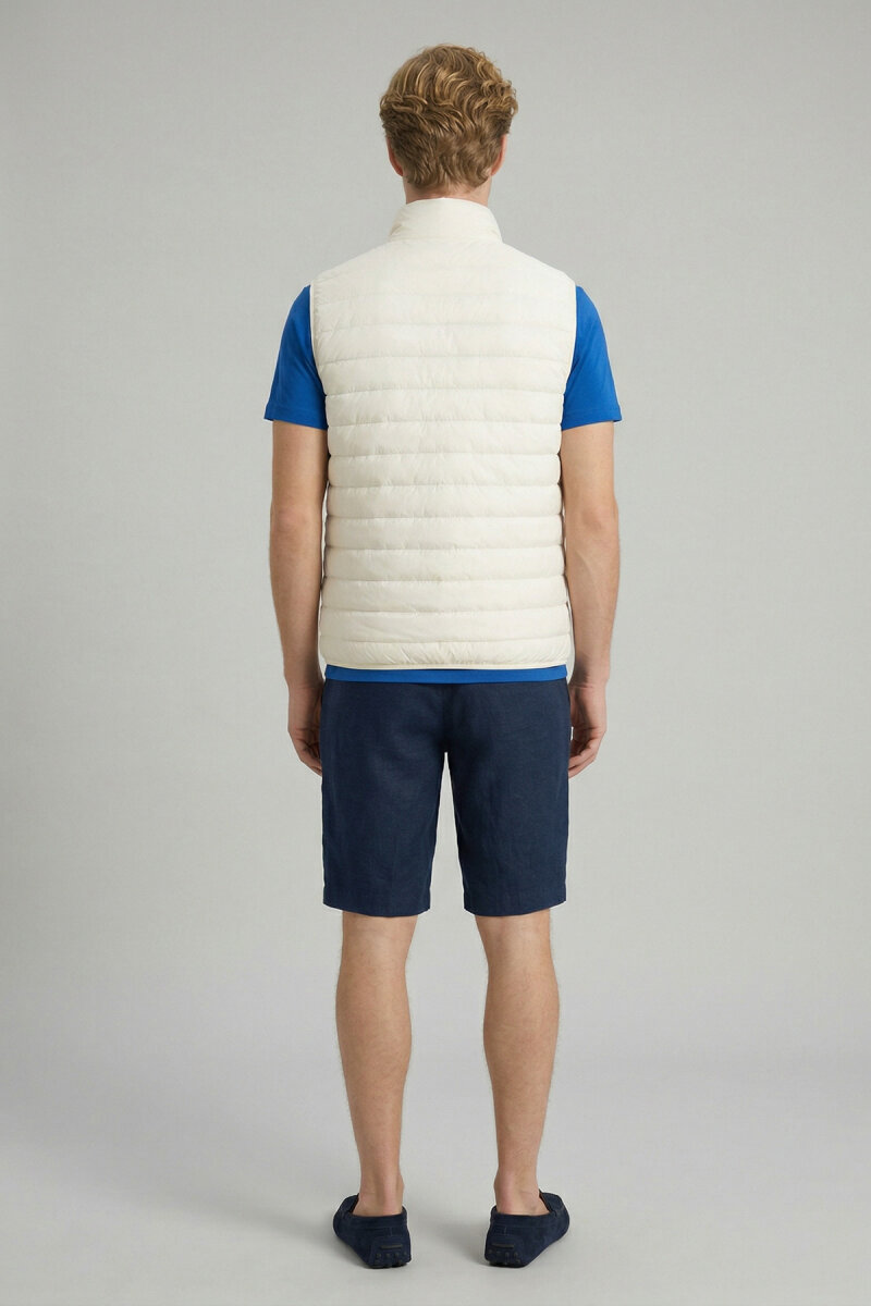 Light Beige Puffer Vest - 6