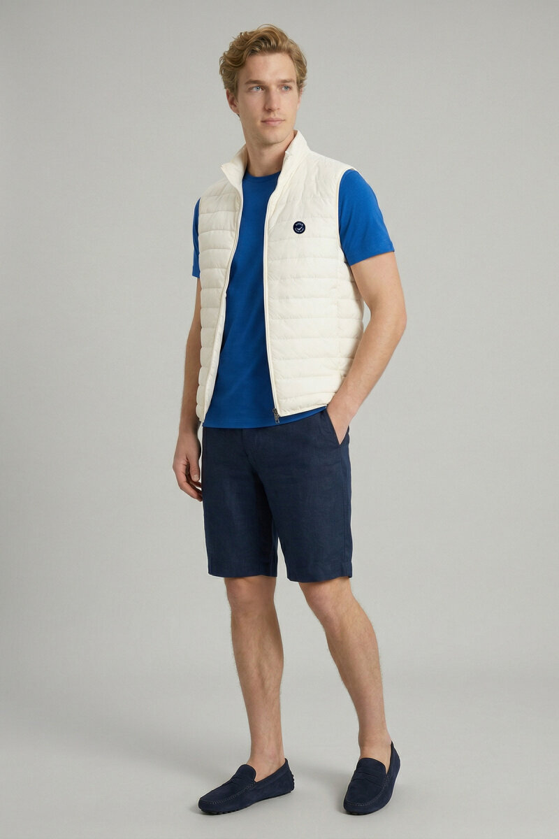 Light Beige Puffer Vest (1)