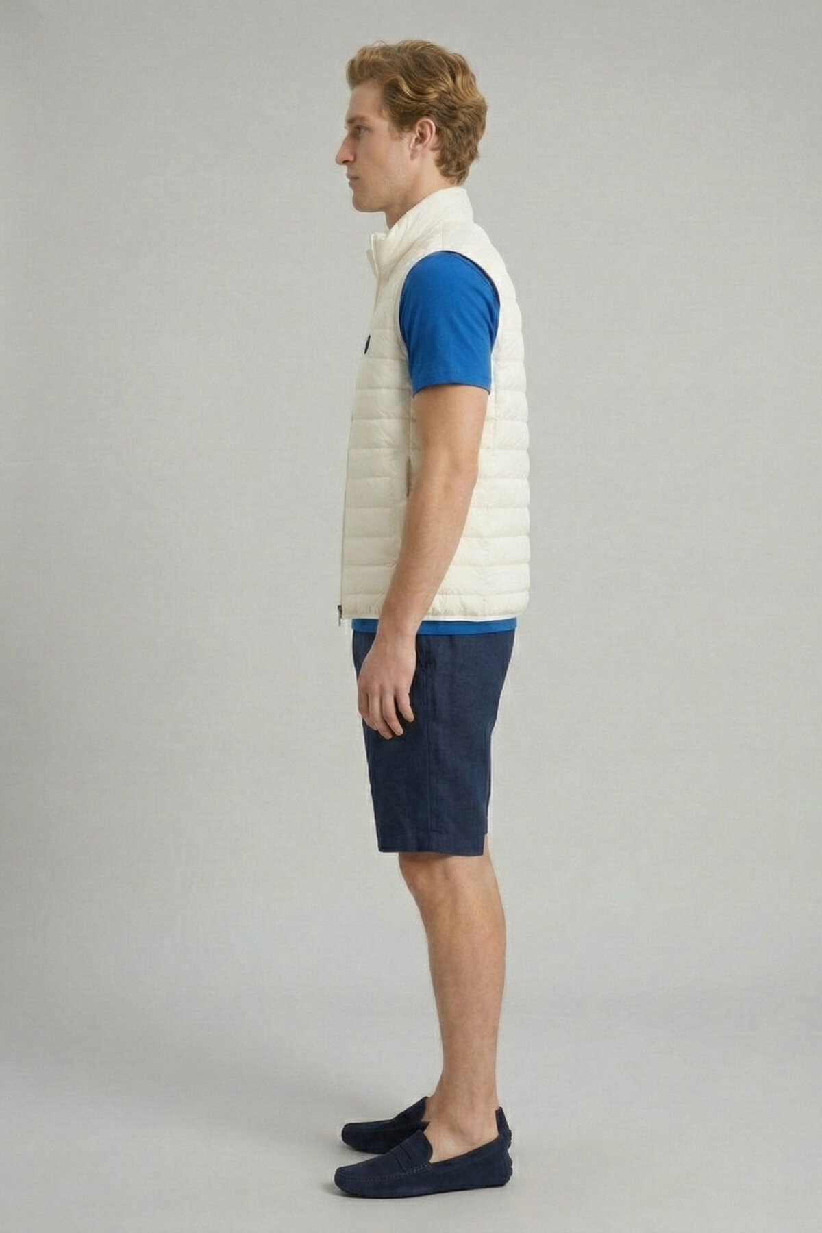 Light Beige Puffer Vest - 4