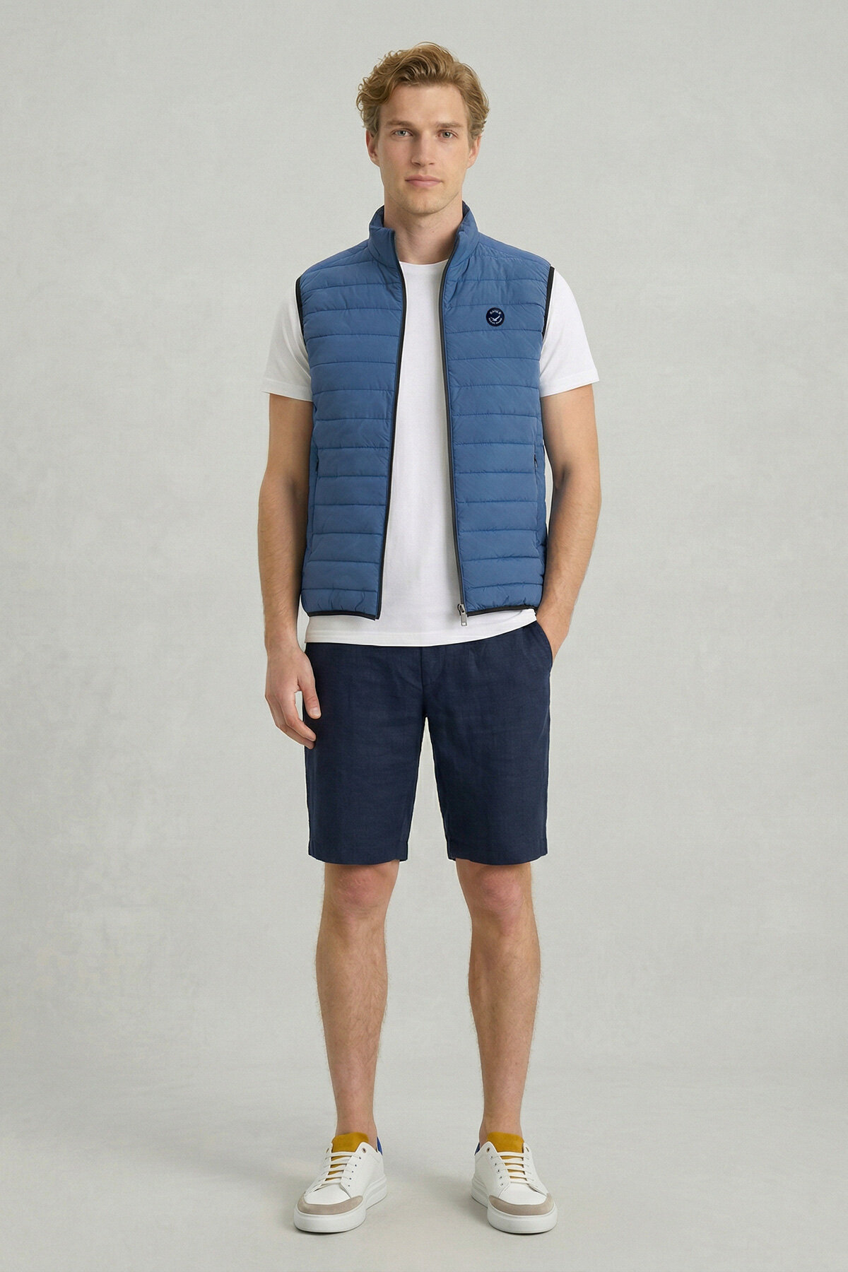 Navy Blue Puffer Vest - 5