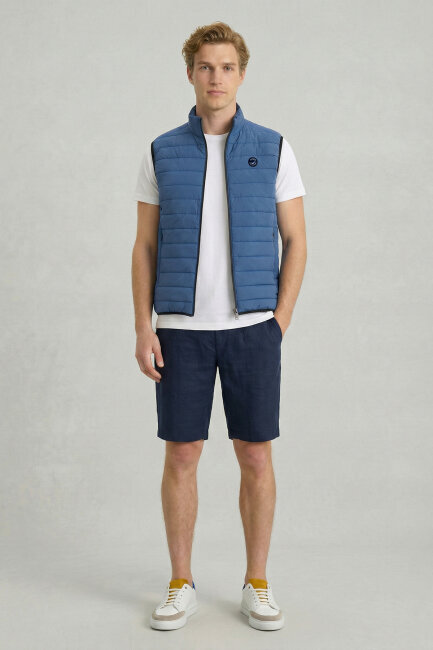 Navy Blue Puffer Vest - 5