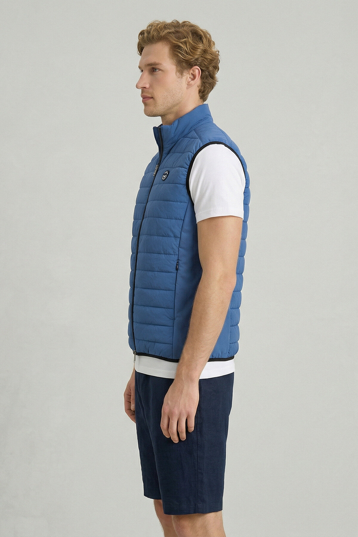 Navy Blue Puffer Vest - 4
